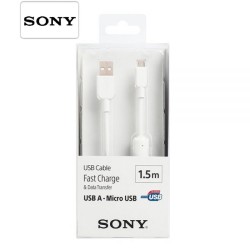 Cable Sony  Micro USB Blanco 1.5mt MovilesChile.cl Disponible!